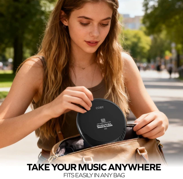Alt view image 12 of 14 - Portable CD Player, 60 Second Anti Skip, FM Radio, CD Player for Car