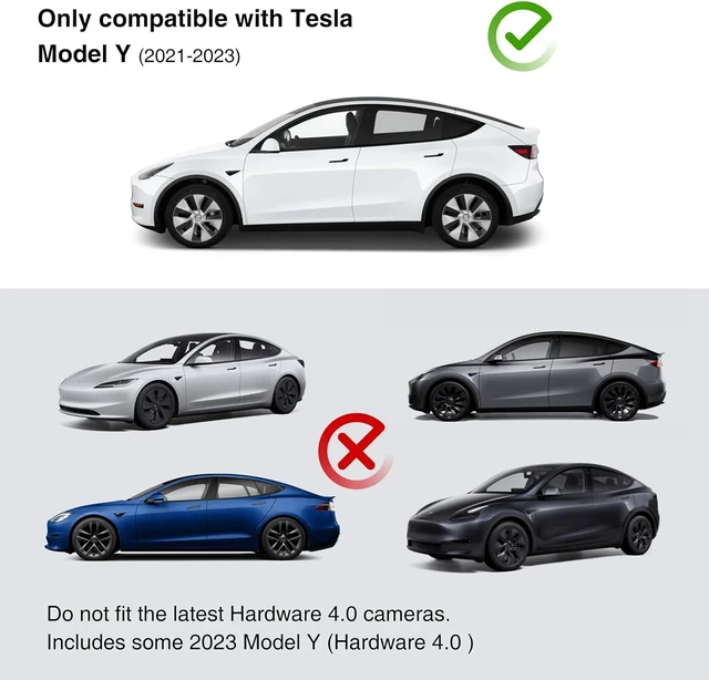 Alt view image 7 of 7 - for Pink Tesla Car Accessories Door Handle Covers for Pink 2019-2022 Model Y with HW 3.0 Camera Covers for Model Y Side Mirror Trim Strip for Tesla Model Y Accessories (8PCS)