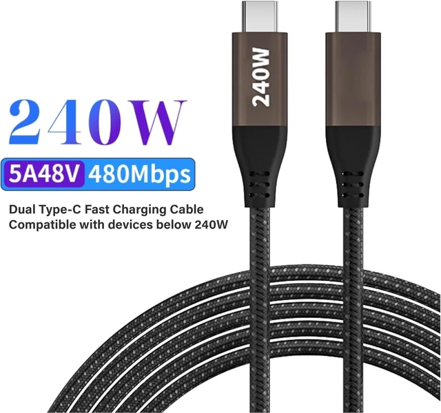 Alt view image 6 of 6 - 1000W 10-Port GaN 4 Desktop Charging Station with 240W 6.6 ft Data Cable - Compatible with Tablets, Phones, Laptops, Gaming Consoles, Headphones