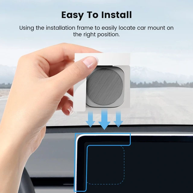 Alt view image 5 of 6 - Phone Mount for Tesla Model 3 Model Y, Strong Magnetic Designed for MagSafe Car Mount Phone Holder for Tesla Screen Monitor, Invisible Foldaway Tesla Accessories for iPhone 12/13/14/15 Series