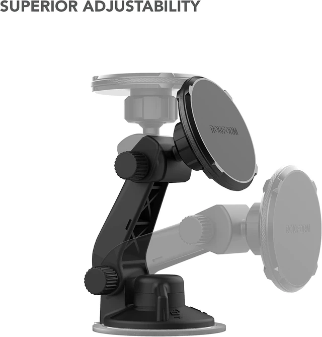 Alt view image 6 of 7 - - Adjustable Magnetic Windshield Phone Holder, Compatible with MagSafe Phone Cases and Cases, Strong Suction Cup, 210° Tilt, 360° Rotation