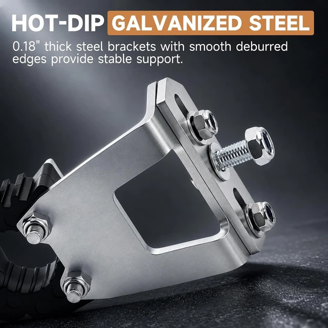 Alt view image 7 of 7 - 2 Pack MOLLE Panel Mounts with Rubber Tool Clamps for Truck Bed