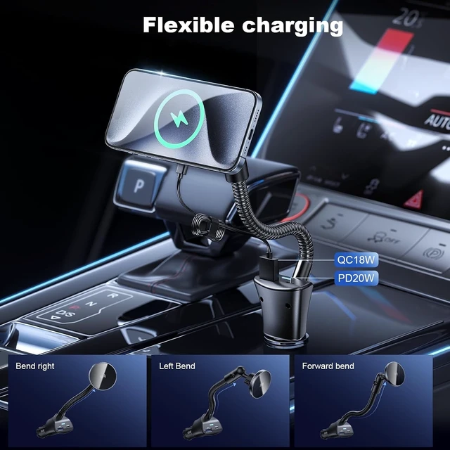 Alt view image 2 of 7 - for 15W MagSafe Car Charger, Strong Magnet, Dual PD&QC Ports, Vent Mount