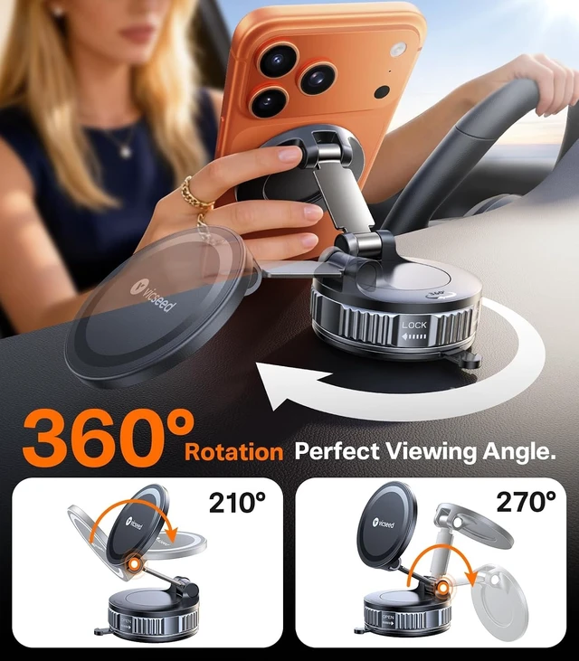 Alt view image 6 of 7 - for MagSafe Car Mount [Upgraded 98LBS Strongest Suction,Won't Break
