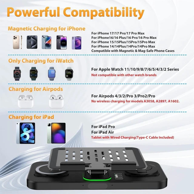 Alt view image 2 of 7 - Wireless Charging Station for Devices, Only for Watch Charging