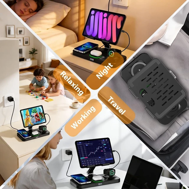 Alt view image 6 of 7 - Wireless Charging Station for Devices, Only for Watch Charging