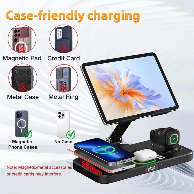 Alt view image 7 of 7 - Wireless Charging Station for Devices, Only for Watch Charging