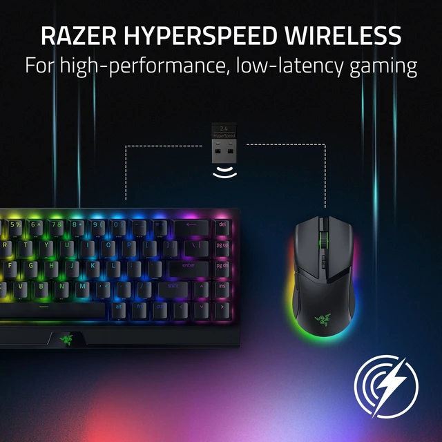Alt view image 7 of 7 - Cobra Pro Wireless Gaming Mouse, 2.4 Ghz, 170 Hr Battery, Black | 30K Optical Sensor, Gen-3 Optical Switches, Bluetooth & USB Type C, 10 Customizable Controls, Chroma RGB Lighting