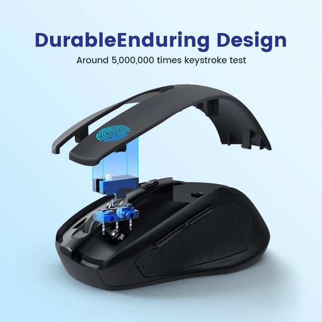 Alt view image 6 of 7 - Wireless Mouse, 2.4G Ergonomic Computer Mouse USB Mouse for Laptop | Ergonomic, 5-Level 2400, 24 Months Battery Life, Portable for PLaptop, PC, Computer, Chromebook, Notebook