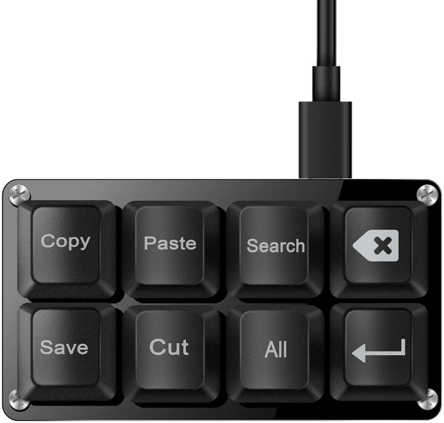 Main image of Mini 8-Key Copy Paste Programmable Keyboard Hotswappable Mechanical Switch | For Rhythm Games Mini RGB Gaming Keypad for Customized Macros Office Work Shortcut Keys