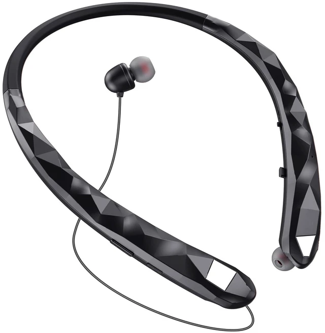 Main image of Bluetooth Neckband Headphones, Retractable Headphone Design with IPX5 Waterproof & Vibration Alerts, Neckband Headphones Stereo Noise Cancelling for Gym/Office