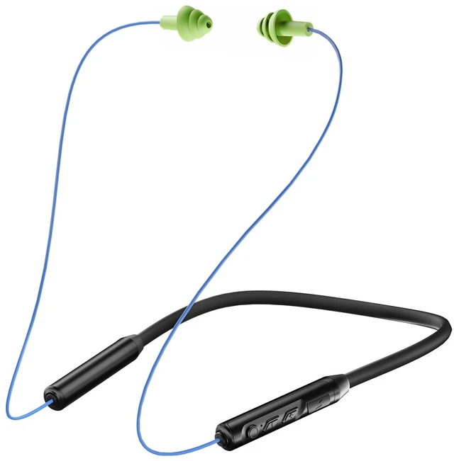 Main image of Bluetooth Earplug Headphones, Neckband Wireless Earbuds earplugs-29db Noise Reduction isolating in-Ear earplug Earphones with Controls,IPX6 sweatproof,20+Hour Battery (Blue Green)