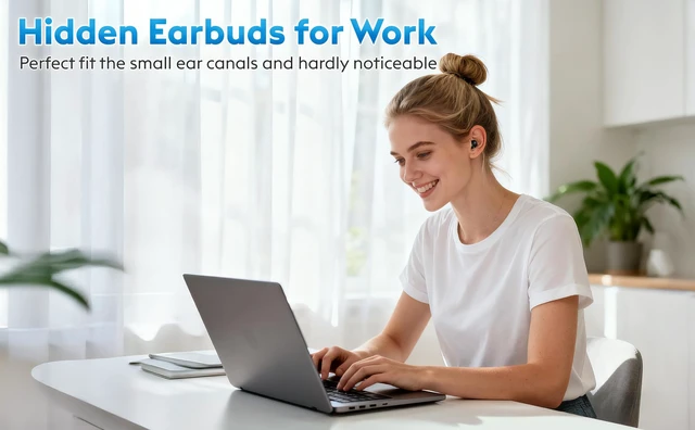 Alt view image 3 of 7 - Mini Sleep Earbuds Bluetooth 6.0 Invisible Small Ear Buds for Side Sleepers | Ultra Lightweight 0.08oz, Tiny LED Display Case, No Low Battery Beeps, Small Comfort Fit Sleep Headphones