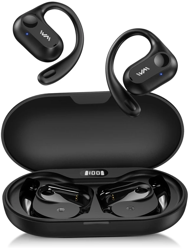 Main image of Open Ear Headphones,Bluetooth 5.3 Air Conduction Headphones ,Comfortable for Long Wear ,Powerful Bass,AI Clear Calls,30H Playback,IPX6 Light Weight Open Ear Earbuds with Ear-Hook for Workout,Running