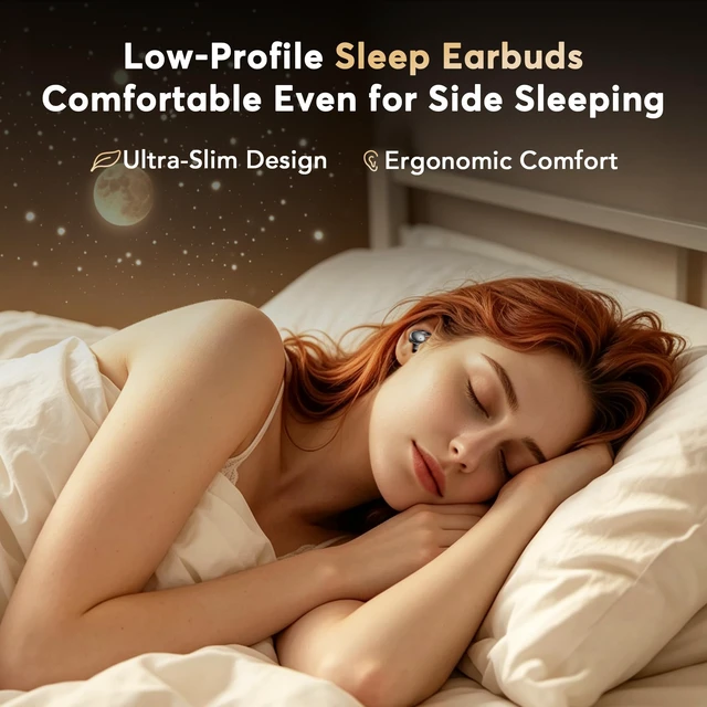 Alt view image 4 of 7 - Sleep Earbuds for Side Sleepers, Bluetooth 6.1 Noise-Cancelling Earbuds | Sleep Headphones 90H Playtime,Invisible Mini Tiny Low Profile Earbuds for Sleep,Small Ear Canals White Noise Sleeping Earbuds