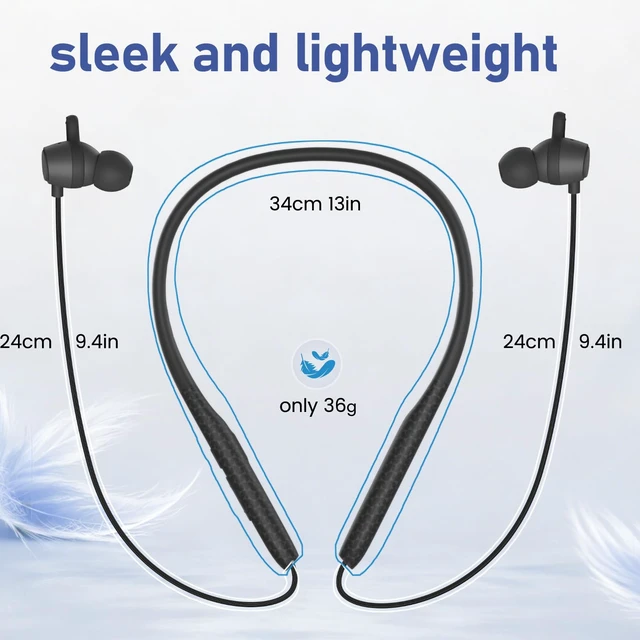 Alt view image 6 of 6 - Neckband Bluetooth Headset | 3-Pack Set |60-Hour Endurance | ENC Noise Reduction | 10-Min Charge for 10-Hour Use (3Black)