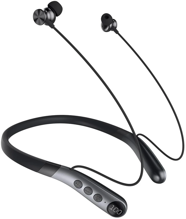 Main image of Bluetooth Neckband Headphones, Wireless Earbuds with Mic, 60H, IPX5 | 60H Playtime, IPX5 Sweat & Water Resistance, Bluetooth 5.4, Magnetic Neckband, S/M/L Ear Tips, Call Noise Reduction