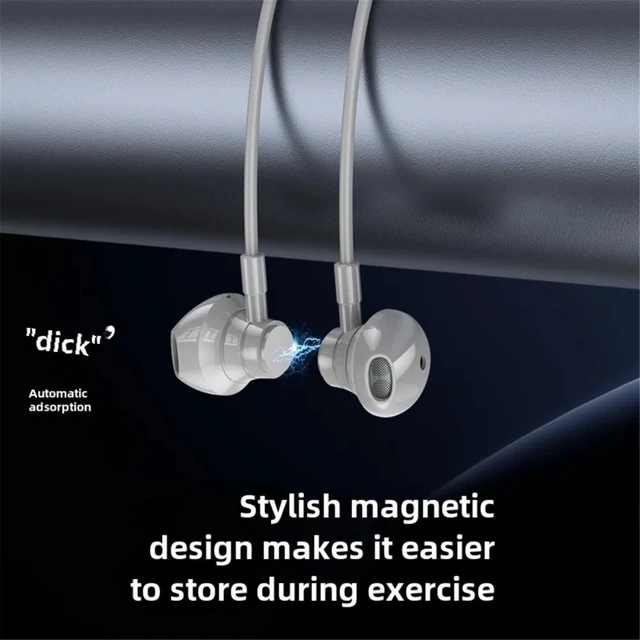 Alt view image 3 of 7 - Wireless Neckband Earphones with LED BT5.3 20H Play time Water Resistant Noise Cancelling for Sports and Gaming (Grey)