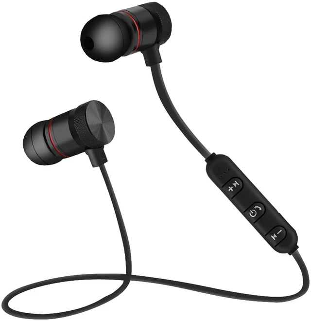 Main image of Bluetooth Neckband Headphones, Magnet Bluetooth Sports Earphone Headset Headphone Sport Noise Cancelling Headphone for Gym Workout Running (Black)