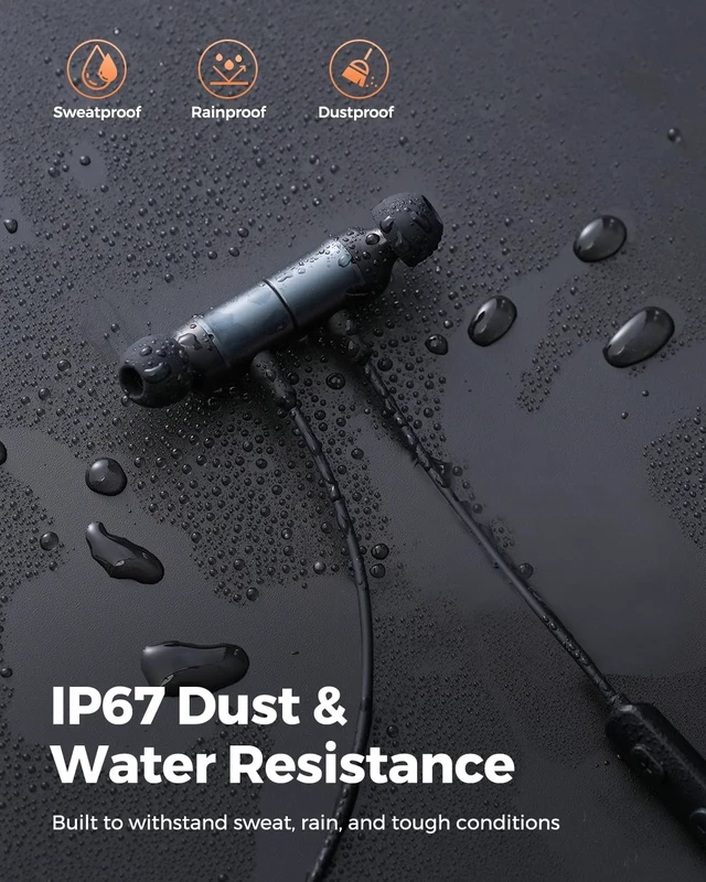 Alt view image 5 of 7 - HD-200 Wireless Earbuds, Magnetic Neckband Headphones | Bluetooth 6.0, Wireless Sports Earphones, Spatial Audio, Dual Connection, 20 Hours of Playtime, IP67 Waterproof for Workout