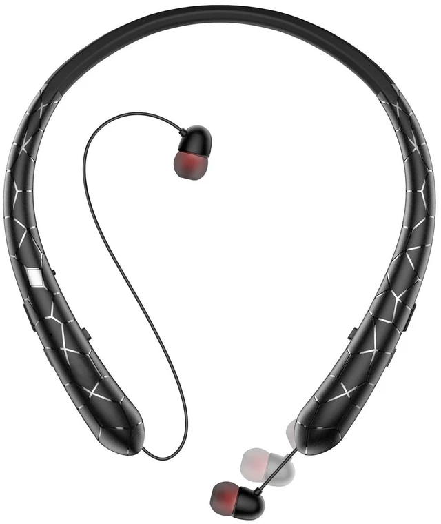 Main image of Neckband Bluetooth Headphones, V5.3 Retractable Headphones with IPX5 Sweatproof, 18H Playtime Sport Headset with Noise Cancelling Mic for Gym, Running, Workout, Outdoor Sports