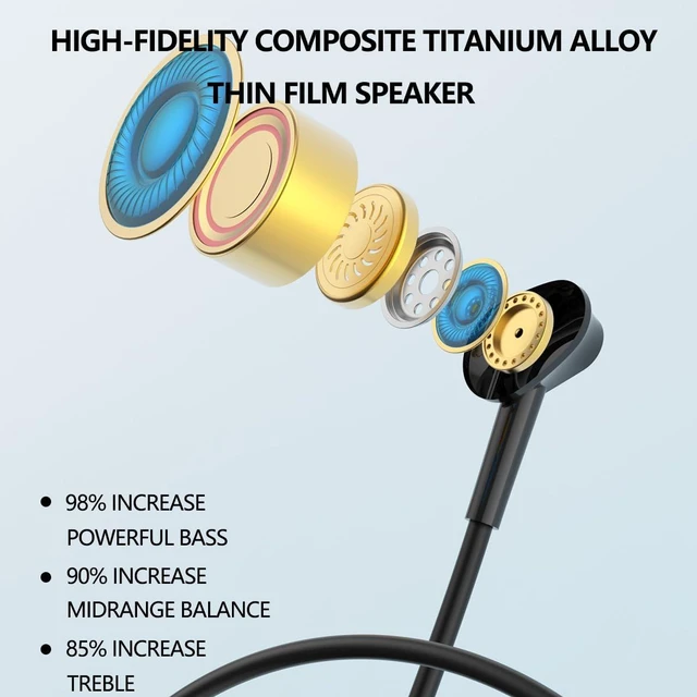 Alt view image 5 of 7 - Neckband Bluetooth Earphones, 25-Hour Long Playback (Black) | Wireless sports earphone with microphone earphones, in-ear headphones, suitable for outdoor sports, running, and cycling