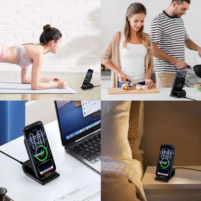 Alt view image 6 of 7 - Samsung Wireless Charger Fast Charging Stand for Samsung Galaxy S26 Ultra | 15W Charging Station Phone Charger Stand Android Wireless Charger for Samsung Galaxy S26 FE S26+ S26 S25 Edge S24 S23 S22