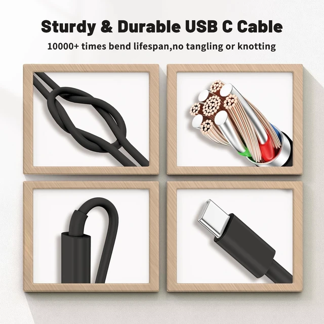Alt view image 4 of 7 - 45W Dual Port Super Fast Charger with Long USB C to C Cable 10ft,Type C Wall Charger Block and Android Phone Charging Cord for Samsung Galaxy S26 Plus/S25 Ultra/S25+/S24+/S23+/S22+/S21/S20/Note 20/10+