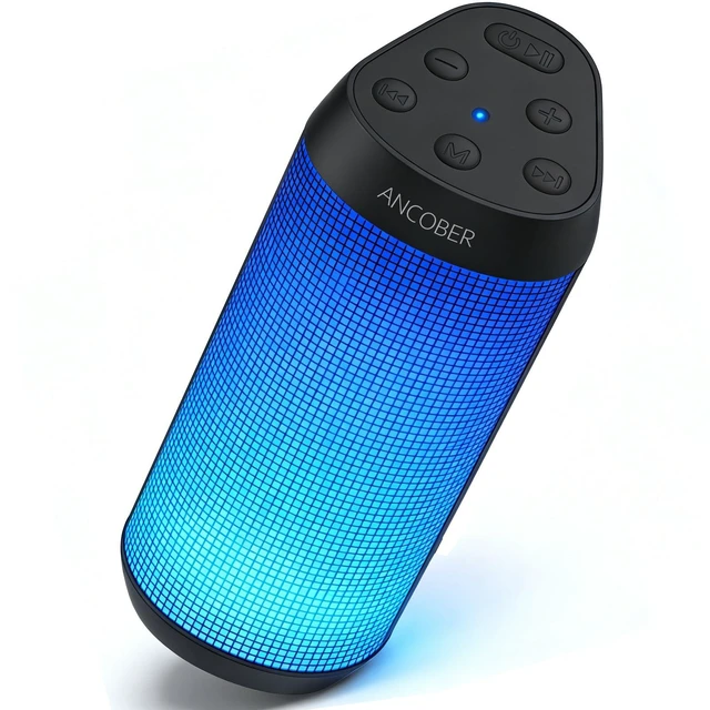 Main image of Bluetooth Speaker, Portable Wireless, 20W HD Stereo Sound, 30H Playtime | 8 Cool RGB LED Light Shows, IPX4 Waterproof, TWS Pairing, Built-in Mic, BT5.3, for Outdoor, Home, Party, Travel, Ideal Gifts