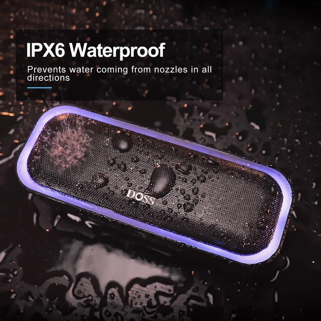 Alt view image 4 of 7 - SoundBox Pro Bluetooth Speaker, 20W Stereo Sound, Active Extra Bass | Portable, 20H Playtime, Multi-Colors Lights, TWS Pairing, IPX6 Waterproof, Hiking, Camping, Outdoor, House Party Use, Green