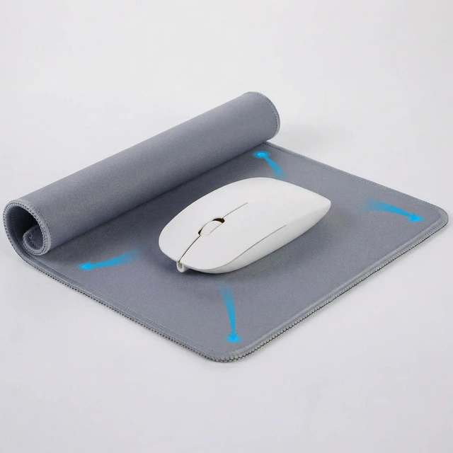 Alt view image 7 of 7 - 6 Pcs Rubber Mouse Pad 3 mm Stitched Anti Slip, Gray | Rubber Base Stable, Waterproof Surface, 10.2 X 8.2 Inch Fits Laptop Computer, Comfortable Gaming Work Home Desk