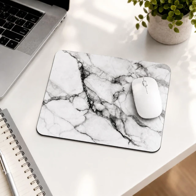 Alt view image 4 of 6 - 3 Pcs Marble Mouse Pad 9.45 x 7.87 inches,Smooth Precise Tracking Non Slip Rubber Base, Elegant Marble Desk Mat for Office and Home Use