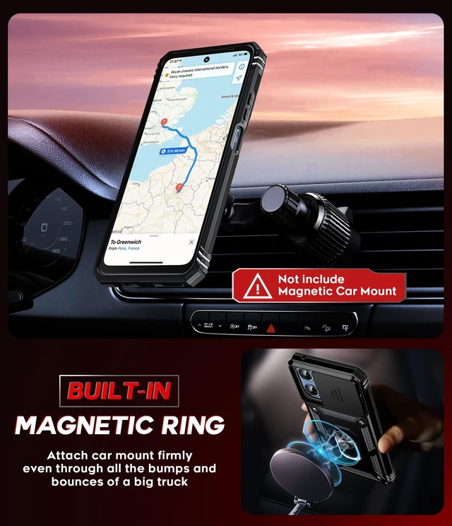 Alt view image 6 of 7 - for Motorola Moto G 2026/2025 Phone Case: Rugged Slide Camera Cover, Black | Moto G Play 2026 Case with Tempered Glass Screen Protector, Military-Grade Android Magnetic Moto G 5G 2026/2025 Cover Funda
