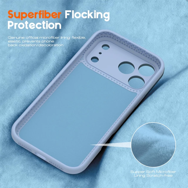 Alt view image 4 of 6 - Striped Case for iPhone 17 Pro Max with Stand,6.9" Blue/White | Aesthetic Striped,Magnetic Stand,Compatible with Mag-Safe,Silicone 17 Pro Max Phone Case