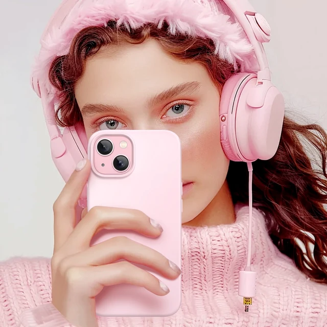 Alt view image 7 of 7 - Magnetic for iPhone 15 Case, Silicone Cover, Chalk Pink | Compatible with MagSafe, Soft Touch Feel, Anti-Scratch Microfiber Lining, Slim Shockproof Protective Phone Case 6.1"