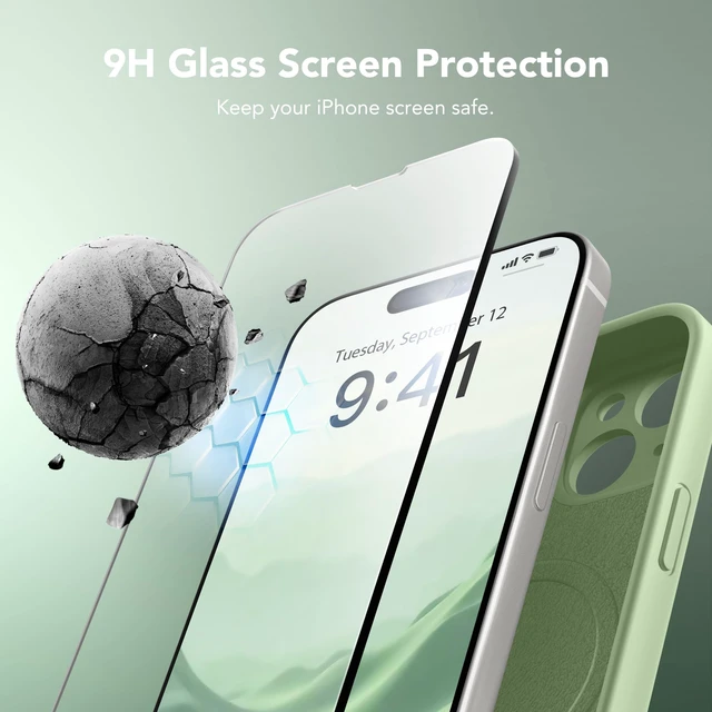 Alt view image 4 of 7 - Magnetic for iPhone 15 Case Silicone Matcha | Fit for MagSafe, Screen Protector, Full Camera Protection, Premium Silicone Shockproof Protective Phone Case for iPhone 15