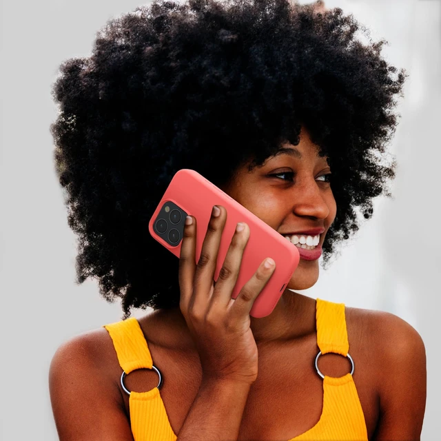 Alt view image 5 of 7 - Case Compatible with Apple iPhone 16 Pro Case - TPU Silicone Phone Cover with Soft Finish - Neon Coral