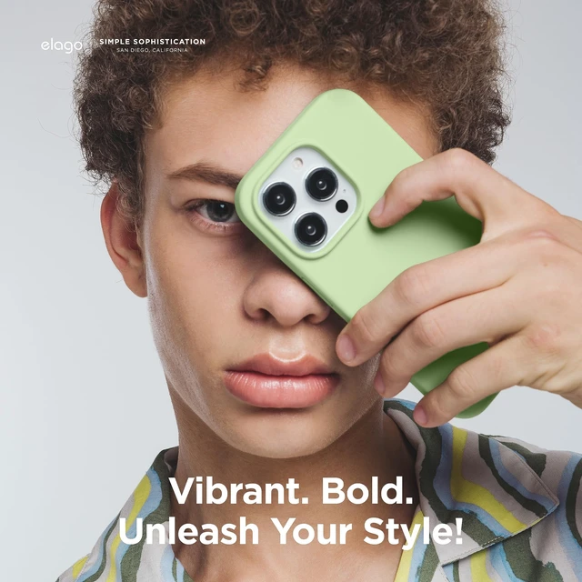 Alt view image 6 of 6 - Premium Liquid Silicone Case for iPhone 15 Pro Max | Full Body Protective Cover, Shockproof, Slim Phone, Anti-Scratch Soft Microfiber Lining (Pastel Green)