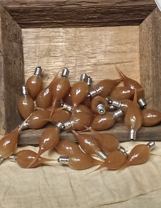 Alt view image 2 of 3 - On The Bright Side Primitive Silicone Dipped 5 Watt Light Bulb - Pack of 6 - Rustic Brown Color