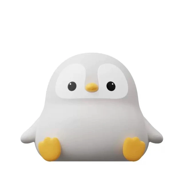 Alt view image 4 of 7 - Penguin Night Light for Kids, Cute Penguin Lamp Silicone Baby Nursery Night Lamp, Dimmable Squishy Touch Bedside Lamps, Adorable Rechargeable Animal Lamps Gifts Kawaii Room Decor for Kids Girls Boys