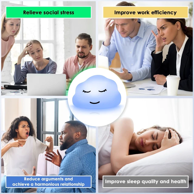 Alt view image 4 of 7 - Breathing lamp Guided 3 Color 478s Meditation for Stress Relief | Meditation lamp for Mindfulness, Slow Your Breathing Calm Down Anxiety Relief, Sensory Room must haves Breathing Cloud