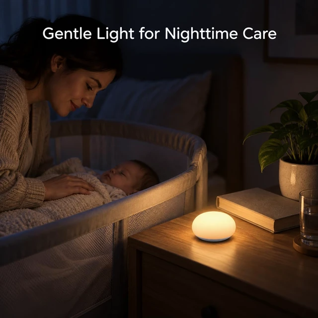 Alt view image 7 of 7 - Flip & Touch Baby Night Light, Small Portable Egg Light for Nursery | Dimmable, Baby Safe, Soft Glow, Rechargeable Silicone Lamp for Diaper Change,Feeding,Travel,Hospital, Newborn Essential Gift