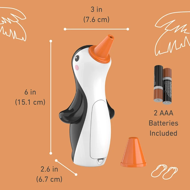 Alt view image 6 of 7 - PureBaby Penguin Ear Thermometer for All Ages | InstaRead Technology, LCD Backlit Display, 10 Memory Settings, Dual Scale Readings, Ideal for All Ages, Babies & Children