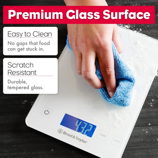 Alt view image 6 of 7 - High Capacity Baking & Kitchen Scale (Weighs up to 33lbs/15kg of Ingredients), 1-Gram Precision, Five Unit Options, 5-Minute Display, Batteries Included