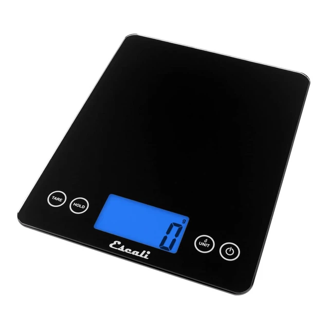 Alt view image 3 of 6 - 2210IB ArtiXL Extra-Large Glass Digital LCD Display Kitchen Scale, Measures Liquid and Dry Ingredients, Tare Function, 22lb Capacity, Black