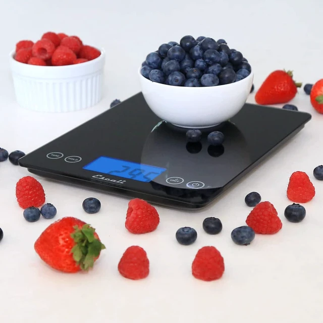 Alt view image 5 of 6 - 2210IB ArtiXL Extra-Large Glass Digital LCD Display Kitchen Scale, Measures Liquid and Dry Ingredients, Tare Function, 22lb Capacity, Black