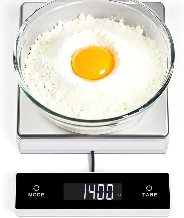 Main image of 11lb/5kg Digital Kitchen Scale, 1g/0.01oz Pull-Out Display | Stainless Steel Platform, Auto-Shutoff, Tare, 6 Units, for Baking, Cooking, Food Scale, Weight Loss, Keto & Meal Prep