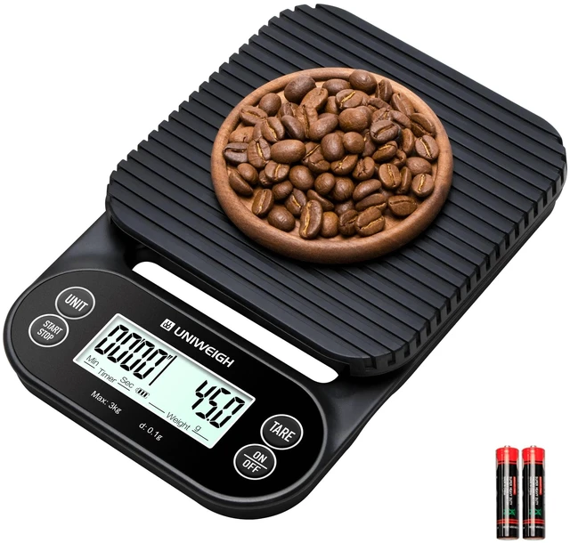 Main image of Digital Coffee Scale with Timer 3kg/0.1g Accuracy Espresso Scale | Coffee Scales with Timer/Auto Off/Tare Function,for Pour Over Drip Coffee,Kitchen Scale with LCD (Batteries Included)