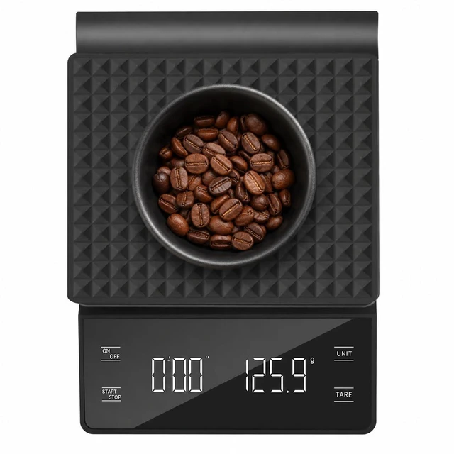 Main image of Coffee Scale with Timer, 0.1g High Precision Espresso Scale 3kg | Digital Coffee Weight Scale with Tare Function, LED Display, Battery Powered, for Pour Over Coffee and Espresso Machine