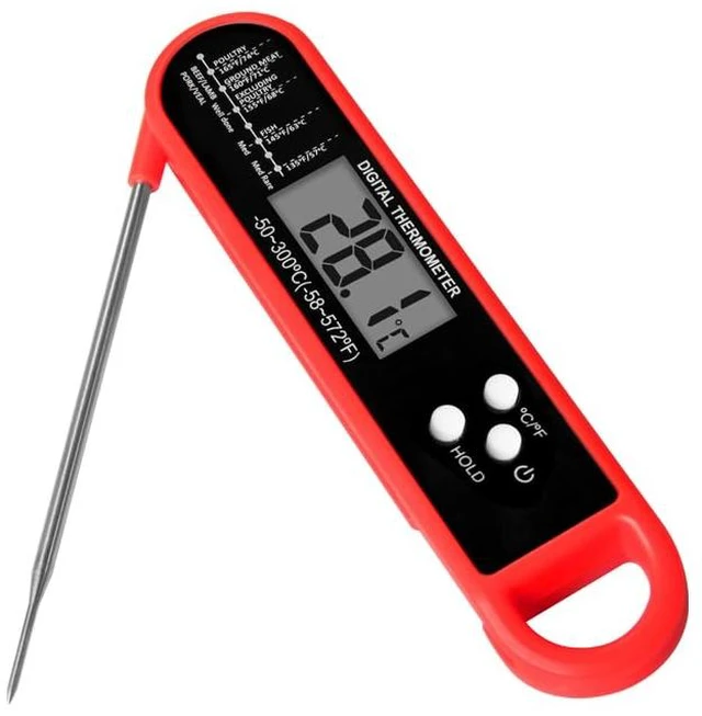 Main image of Digital Meat Thermometer for Cooking and Grilling, Instant Read Food Thermometer with IP67 Waterproof, Strong Magnet and Calibration-Professional Kitchen BBQ Probe for Turkey, Steak